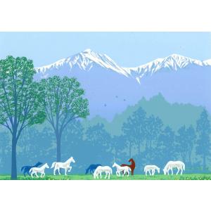 絵画 吉岡浩太郎 牧歌の里 版画 インテリアの詳細画像1