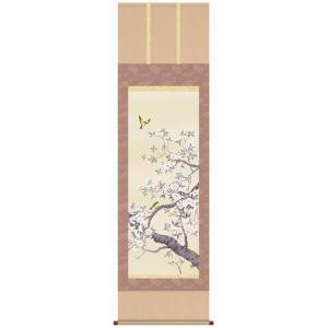 酒井抱一の掛け軸 掛け軸 掛軸 酒井 抱一（さかいほういつ）・ 梅、雀（うめ、すずめ