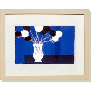 【真作保証】ベルナール・カトラン「アネモネ」リトグラフ 直筆サイン 版画 絵画 花 絵画 静物画 アネモネ インテリア リトグラフ 版画 ベルナール