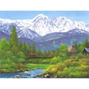 絵画 風景 小林幸三・白馬山麓 長野県 版画 風景画の詳細画像1