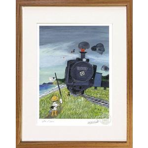 絵画　谷内六郎 （たにうちろくろう）・鉄道員　版画　インテリア