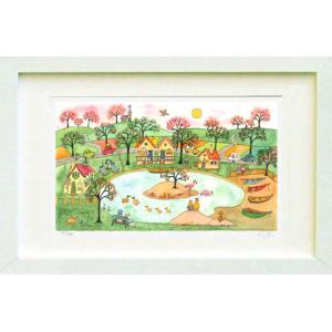 夏の気持ち　おかもとみわこ　初刷近し　3/100 トロピカルな　シルクスクリーン 夏の気持ち おかもとみわこ 初刷近し 3/100 トロピカルな シルク