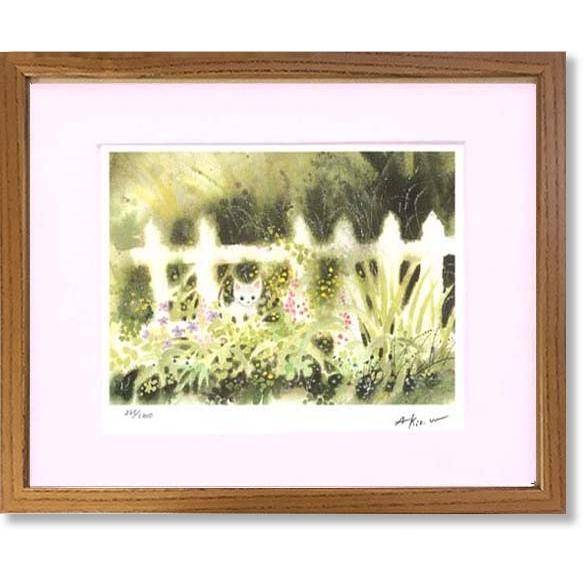 絵画 版画　渡辺あきお・野原のさんぽ　インテリア