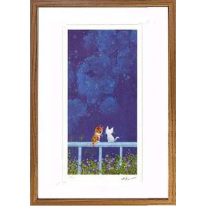 絵画 版画　渡辺あきお・心とときめく　インテリア