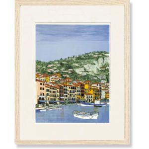 笹倉鉄平 軽井沢の窓辺／絵画 版画 ミクスドメディア 全国送料無料