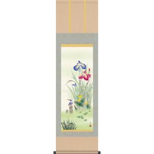 掛け軸 竹に雀 (井上秀城) 【掛軸】【一間床】【丈の短い掛軸】【花鳥