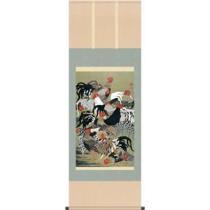 掛け軸 掛軸 伊藤若冲（いとうじゃくちゅう）・旭日鳳凰図（きょくじつ