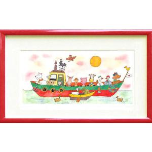 絵画 版画　クリーブ・スモールバージ小さな遊覧船　インテリア