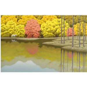 絵画 国武久巳・水面粧う アート インテリア 風景画の詳細画像1
