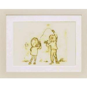 いわさきちひろ  子犬と雨の日の子供達　色紙 Chihiro Art Shop / 色紙 No.67『小犬と雨の日の子どもたち』