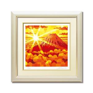 絵画 インテリア　黄金赤富士・藤谷壮仁郎　版画