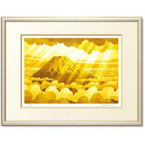 大沢武士 赤富士・64 富士山 絵画 風景画 インテリア 油絵 一点物