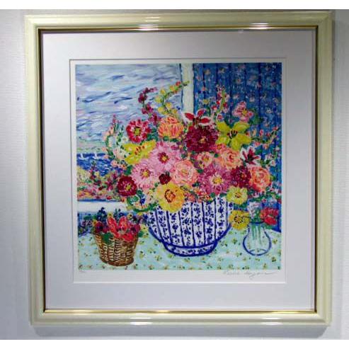 レスリーセイヤー　チアフルブーケ　版画　本人サイン有