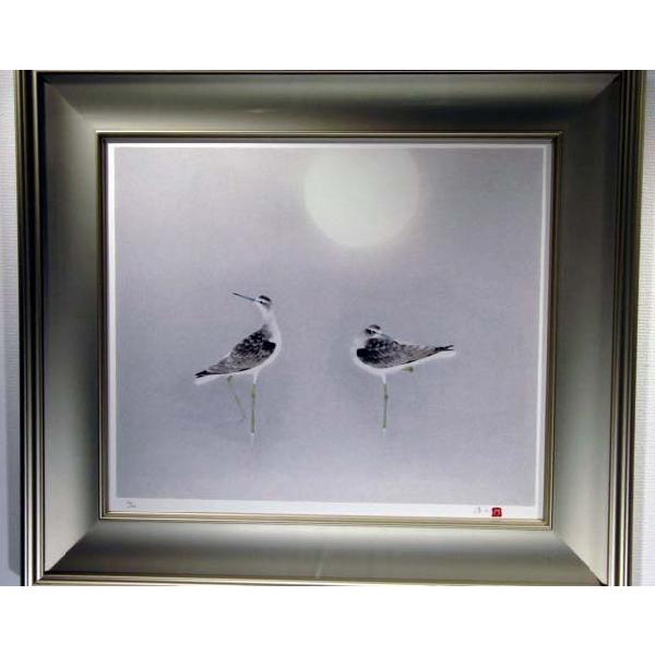 上村淳之　月　版画　本人サイン有