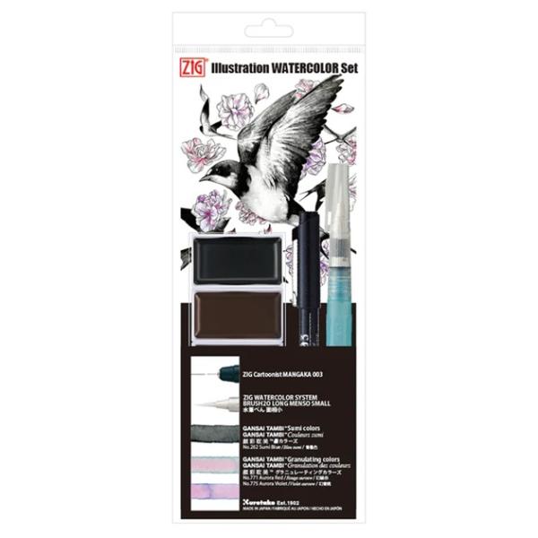 呉竹　ZIG ILLUSTRATION WATERCOLOR SET　顔彩セット IKTB-25/7...