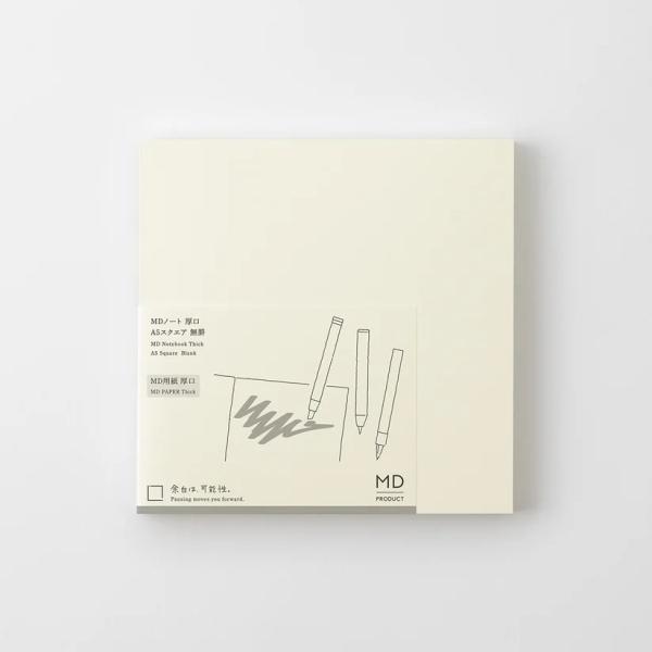 ミドリ MD PRODUCT　MDノート A5スクエア　厚口 無罫A 15393006