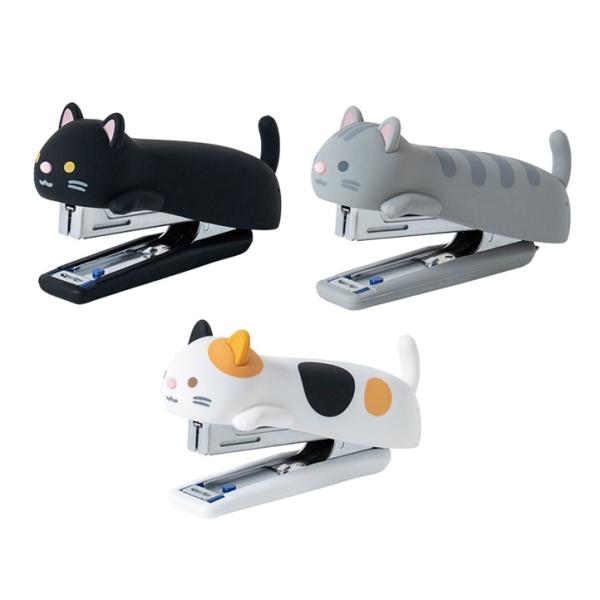 MAX　シリコンカバー ホッチキス　ねこ　ハンディタイプ 10号 HD-10NX/S　くろねこ さば...