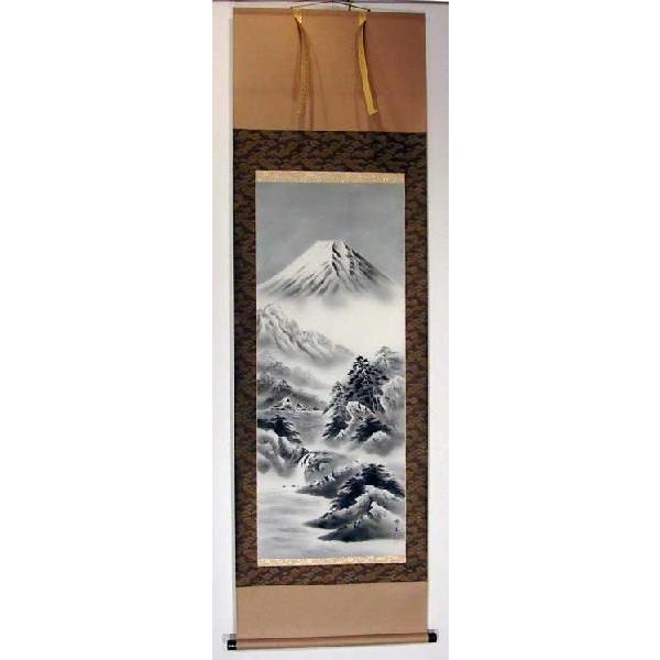 掛軸　北山歩生　富士閑寂