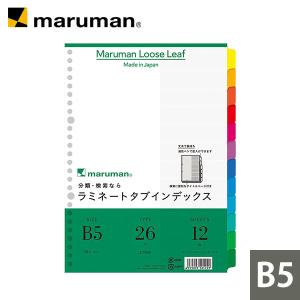 インデックス ラミネートタブ シート B5用 26穴 12山 12枚 LT5012 マルマン (ゆうパケット1点まで)｜artandpaperm