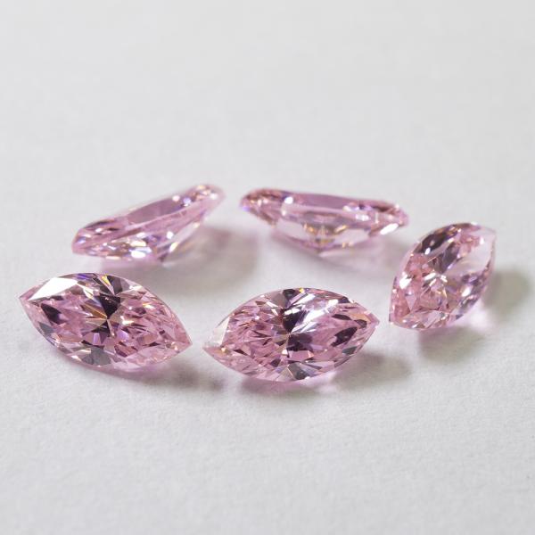 合成石 ピンク マーキスダイヤモンドカット 3×6（5ヶ）