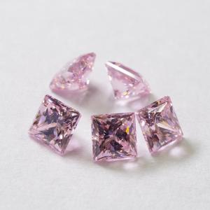 合成石 アメジスト スクウェアプリンセスカット 3×3（5ヶ） : アート