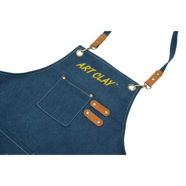 エプロン アートクレイオリジナル ワークエプロン（ネイビーブルー） 作業エプロン ガーデンエプロン