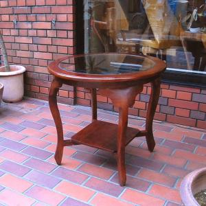 ローテーブル 引出し付 コーヒーテーブル 天然木 茶 チーク無垢材 古材