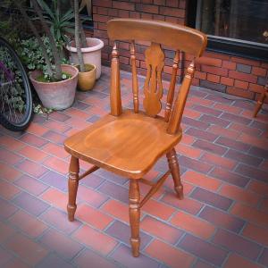 フィドルバック キッチンチェア 食卓椅子 チーク無垢材 オリジナル家具 ダイニングチェア 木製椅子 一人掛け インドネシア工場直輸入｜artcrew