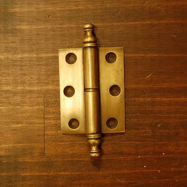 ブラス蝶番531 ヒンジ 真鍮 インドネシア直輸入 インテリアパーツ 古色仕上げ アンティーク仕上げ...