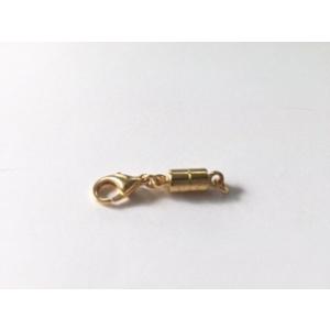 ネックレス用 ゴールド色メッキ マグネット 便利なクラスプ付　5.0×30.0mm