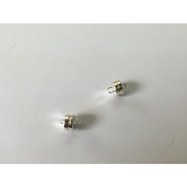 ネックレス用 シルバーメッキ マグネット 7mm 2個セット