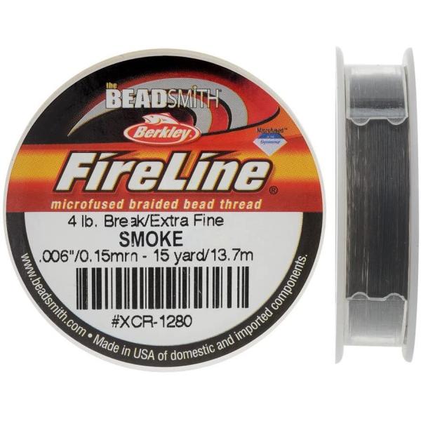 ファイヤーライン 【15YD】スモークグレー ビーズ糸 ビーズステッチ用 高級糸 ビーズスミス Be...