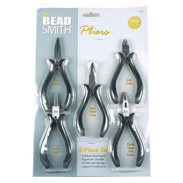 ハンドメイド アクセサリー 工具 5点 セット 　プライヤー 先細 丸 平 先曲がり ヤットコセット...