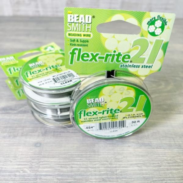 フレックスライト 21 クリア カラー 0.45mm 9.14ｍ 日本製 テグス ステンレス ワイヤ...