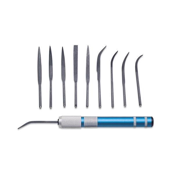 ピンバイス リフラーヤスリ 10本セット ピンバイス 軸径 2.35mm 彫金 加工 コテヤスリ 研...