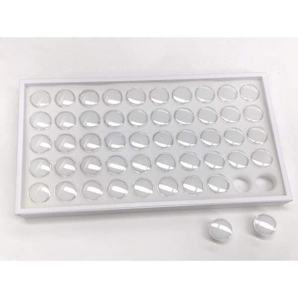 スタッキングができる ルースケーストレイ (白) 　宝石 ジュエリー 収納 コレクション ディスプレ...