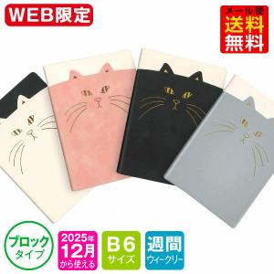 手帳 WEB限定 2026年 1月始まり 12月から使える B6 / ブロックDB6-ポケネコ m