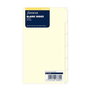 ファイロファックス システム手帳 リフィル バイブルサイズ  6ブランクタブ インデックス クリーム Filofax 6穴