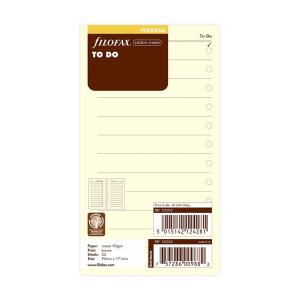 ファイロファックス システム手帳 リフィル バイブルサイズ To Do コットンクリーム Filofax 6穴