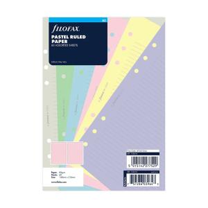 ファイロファックス システム手帳 リフィル A5サイズ パステル 横罫紙  Filofax 6穴 デスクサイズ