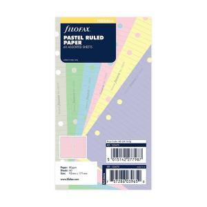 ファイロファックス システム手帳 リフィル バイブルサイズ 横罫紙  パステルカラー Filofax 6穴 聖書サイズ