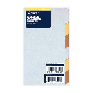 ファイロファックス システム手帳 リフィル バイブルサイズ Metallic Blank インデックス 6 Tabs Filofax 6穴 聖書サイズ