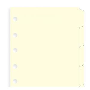 ファイロファックス システム手帳 リフィル ミニ6穴サイズ ポケット スモール 5ブランクタブ インデックス Cream Filofaxの商品画像