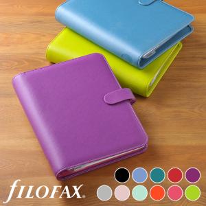 ファイロファックス システム手帳 A5サイズ サフィアーノ 6穴 リング径30mm デスクサイズ 合皮 Filofax Saffiano 年号無し年間スケジュール他各種リフィル付き