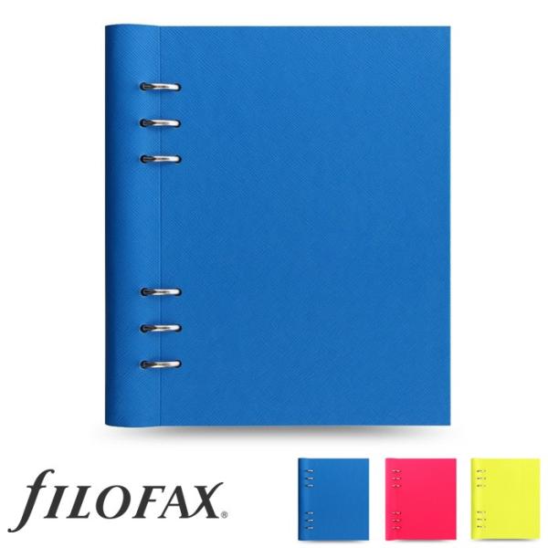 ファイロファックス システム手帳 クリップブック A5サイズ サフィアーノ フルオロ 6穴 リング径...