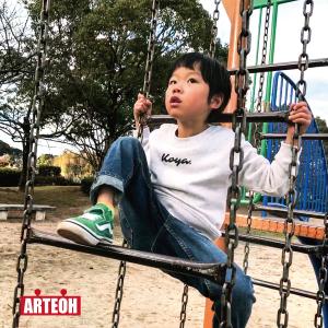 名入れ カジュアルに名前入り 子供服 トレーナ...の詳細画像5