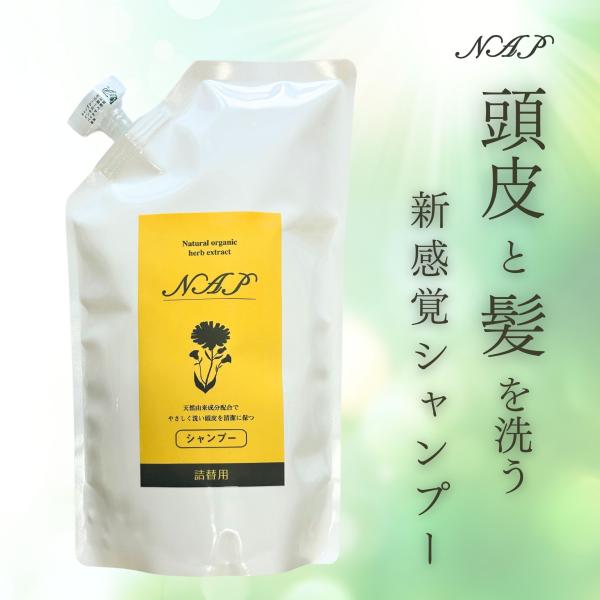 NAP シャンプー 600ml 詰め替え サロン専売品 頭皮の臭い ダメージ毛 白髪 枝毛 ノンシリ...