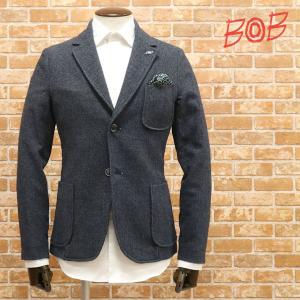 【アウトレット73％OFF】BOB イタリア製ジャケット ウール ネップ ツイード チェック ノーパッド アンコン クラシック 30代 40代 メンズ ファッション ボブ