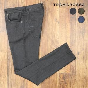 20-21AW TRAMAROSSA 美脚ウールパンツ イタリア製 LEONARDO ヘリンボーン スリム ストレッチ レトロ トラッド メンズ 紳士 トラマロッサ インポート