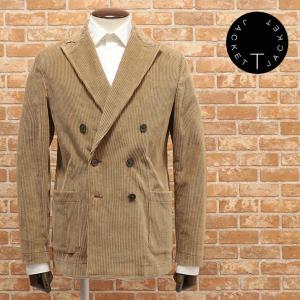 【アウトレット65％OFF】T-JACKET アンコン ジャケット  ストレッチ◎ コーデュロイ 無地 きれいめ ダブル イタリア製 渋い 紳士 メンズ ティージャケット